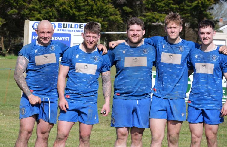 Haverfordwest try scorers  - Jon Mason, Matty Phillips, Dan Berry, Iestyn Arnold, Jack Evans (William John